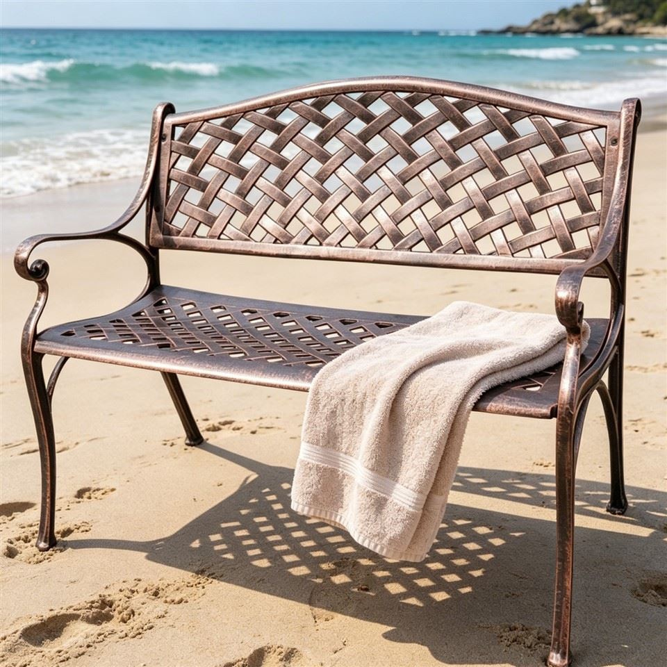 Metal Mesh Outdoor Bench high quality